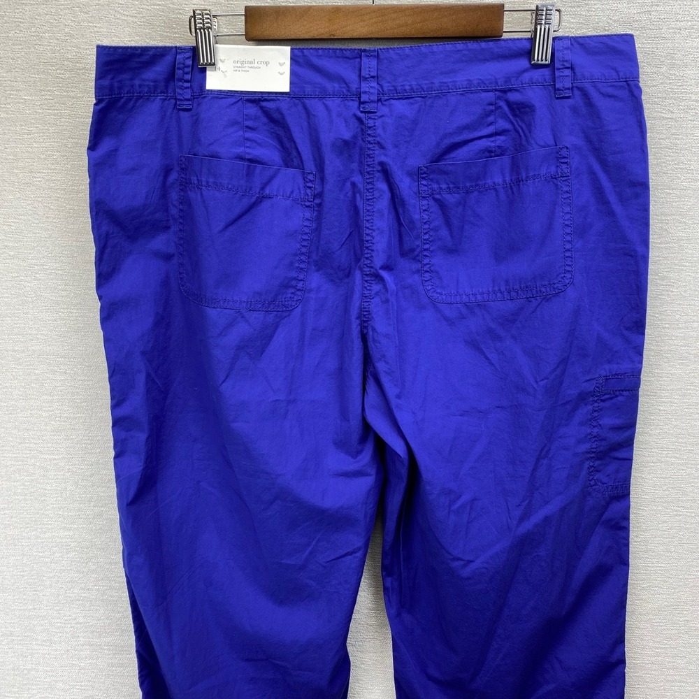Ann Taylor LOFT Women's Original Crop Blue Capris Size 14 Pedal Pusher NWT - Picture 4 of 14